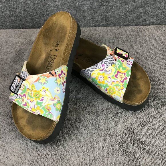 Birkenstock Birki’s Catalina Floral Print Slides Size US 7 - Picture 1 of 8